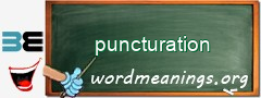 WordMeaning blackboard for puncturation